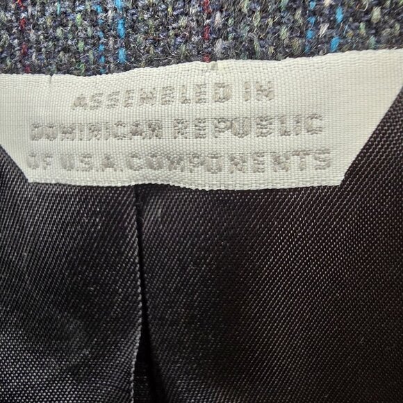 Mark Alexander Plaid Blazer Jacket & Skirt Set Gray Wool Blend Fully Lined - Picture 6 of 16